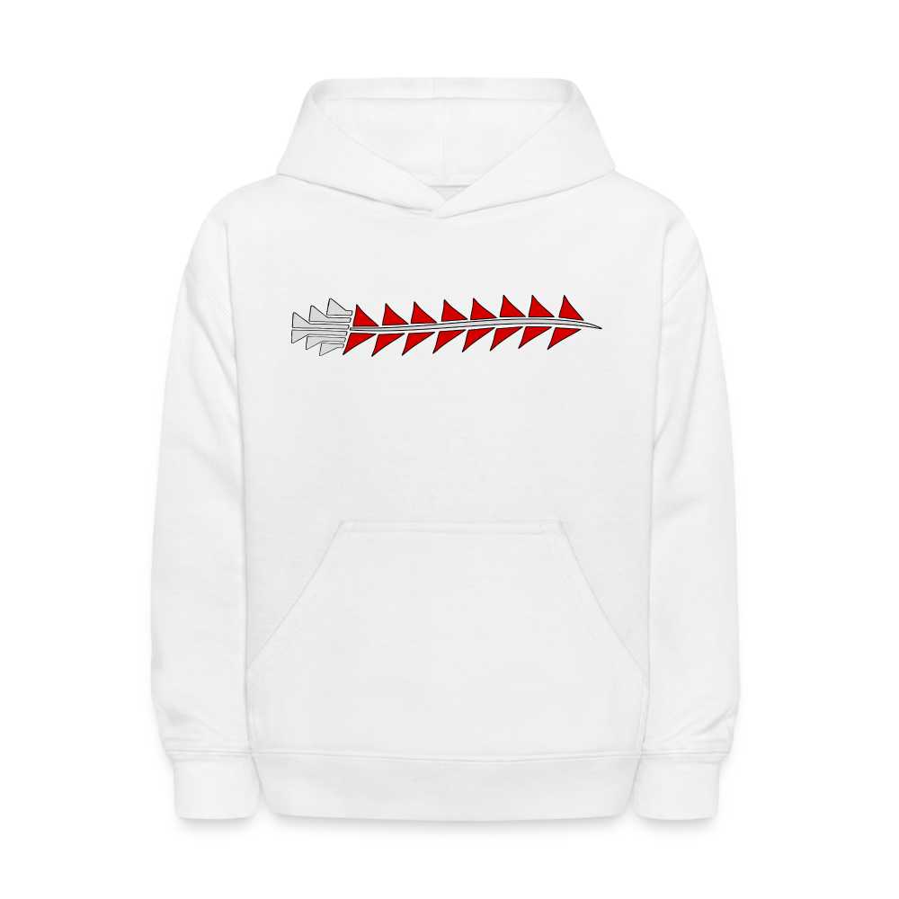 Red Sturgeon Kids' Hoodie - white