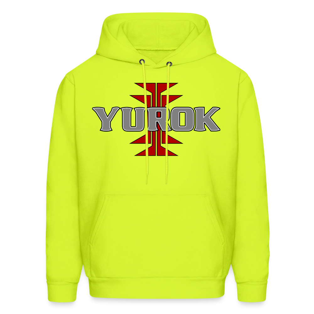 Yurok Frog Foot Men's Hoodie - safety green