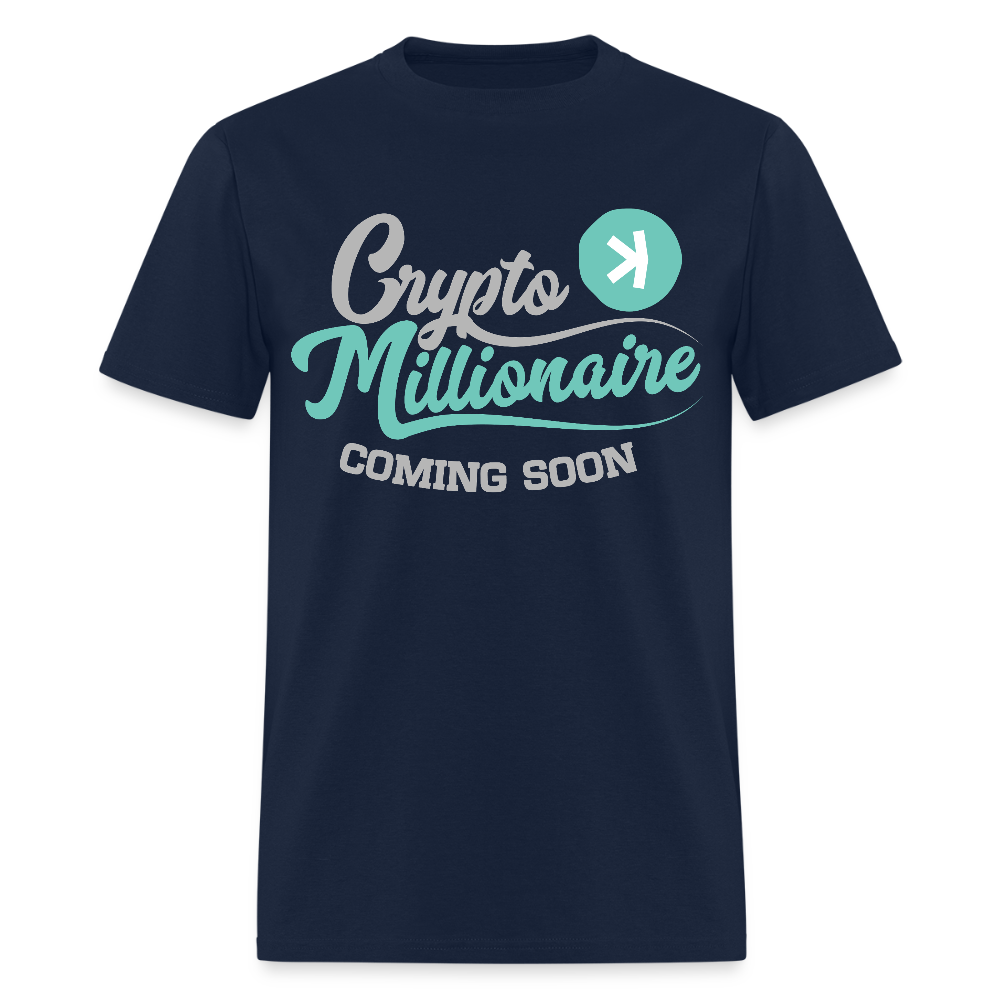 Crypto Millionaire Coming Soon Kaspa Logo - navy