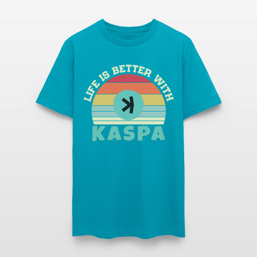 Life is better with Kaspa T-shirt - turquoise