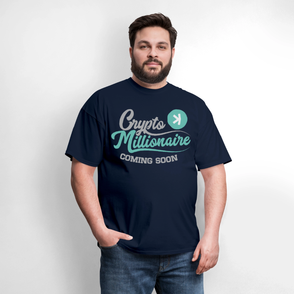 Crypto Millionaire Coming Soon Kaspa Logo - navy