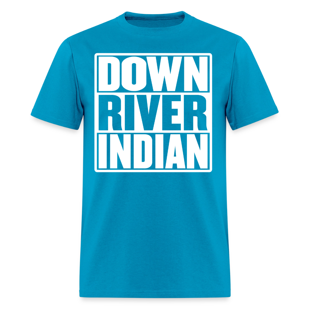 Down River Indian Men’s T-shirt - turquoise