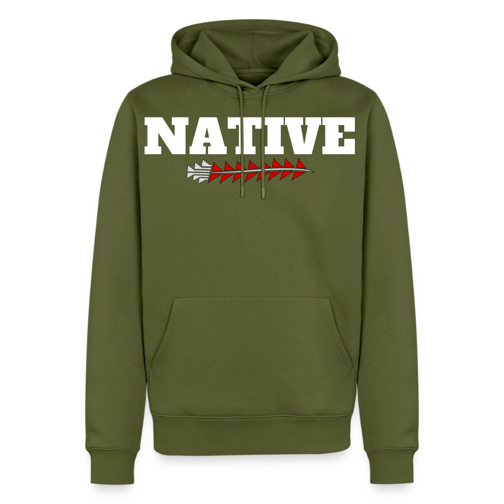 Native Sturgeon Men’s Premium Hoodie - khaki green