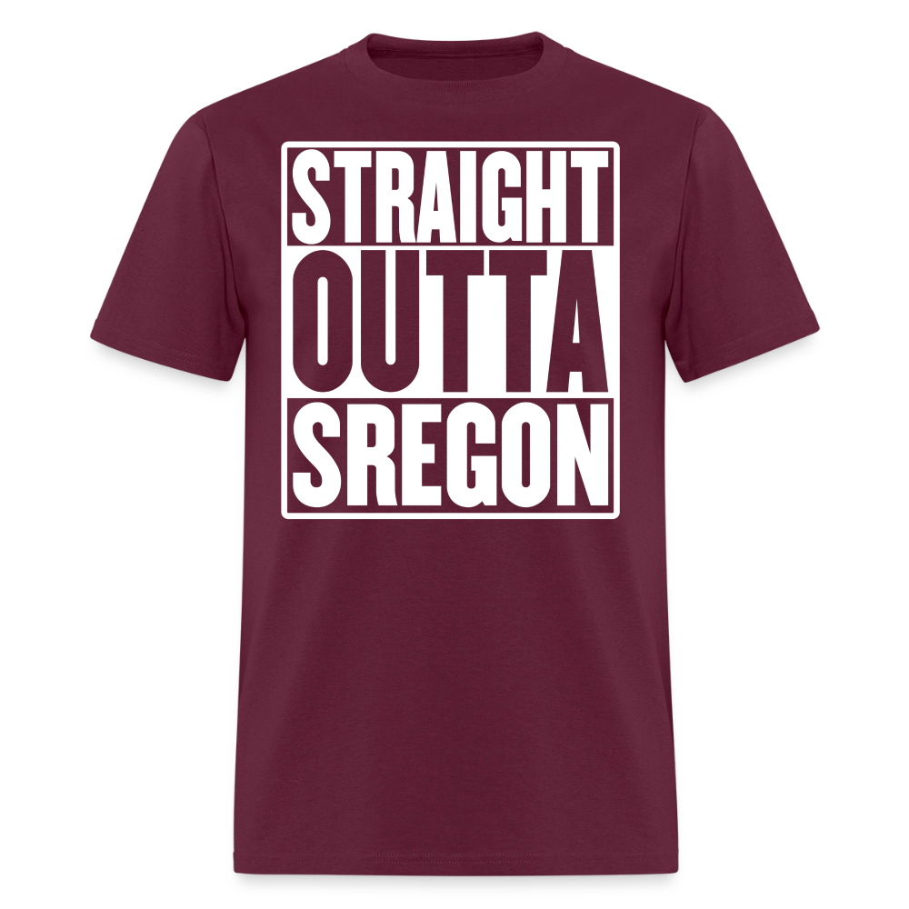 Straight Outta Sregon Men's T-Shirt - burgundy
