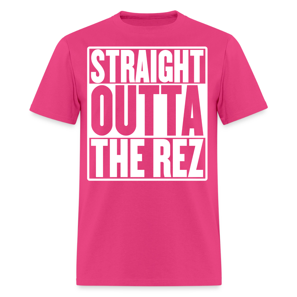 Straight Outta The Rez T-Shirt - fuchsia