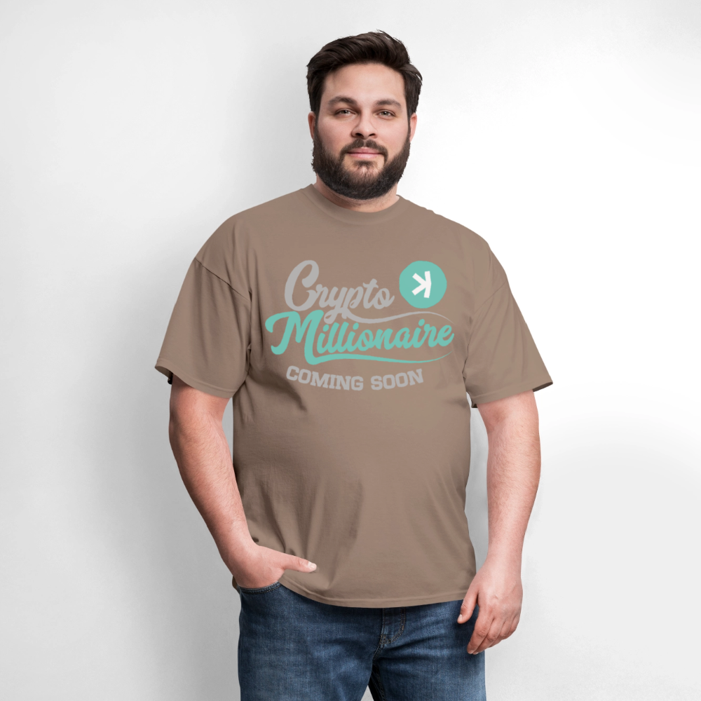 Crypto Millionaire Coming Soon Kaspa Logo - brown savana