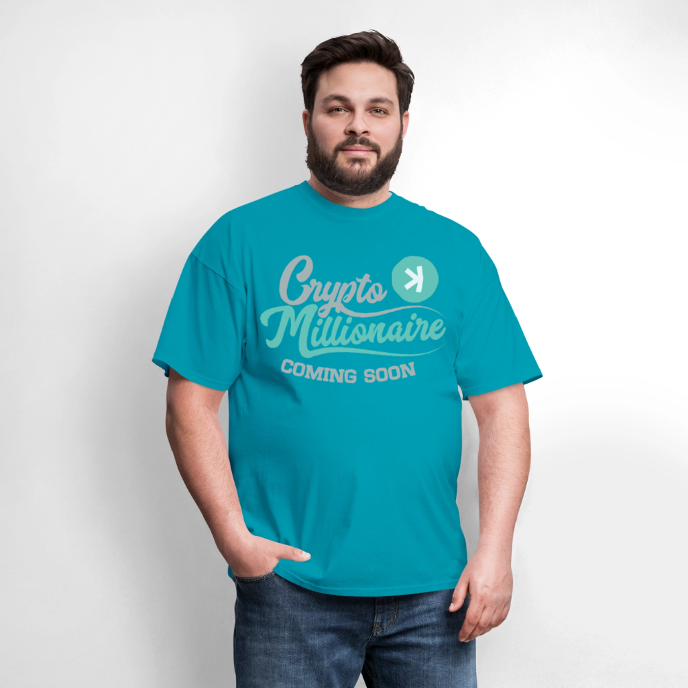 Crypto Millionaire Coming Soon Kaspa Logo - turquoise