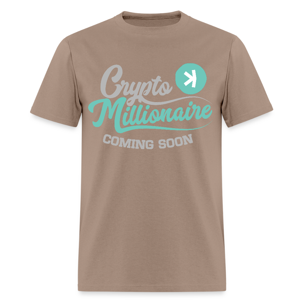 Crypto Millionaire Coming Soon Kaspa Logo - brown savana