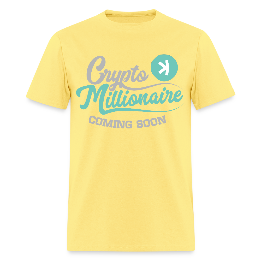 Crypto Millionaire Coming Soon Kaspa Logo - cornsilk