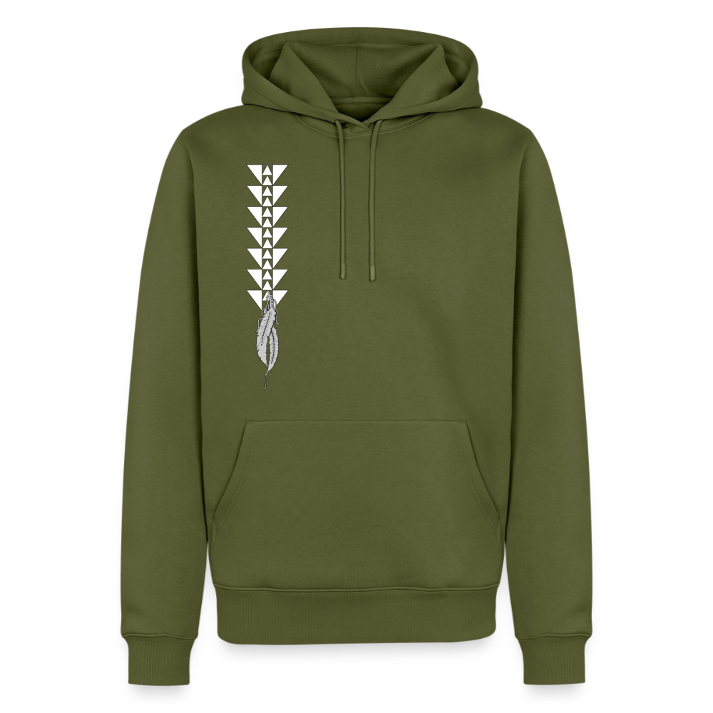 Yurok Nation Canoe Men’s Premium Hoodie - khaki green