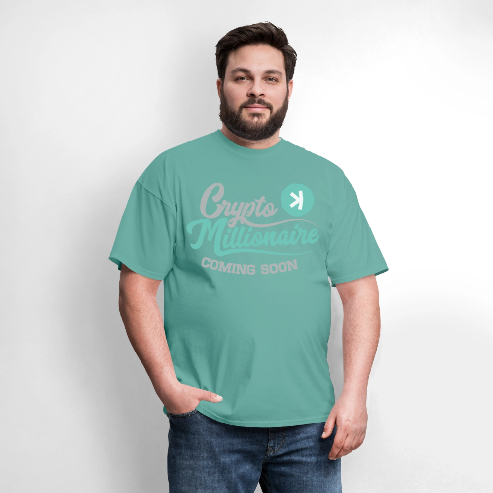 Crypto Millionaire Coming Soon Kaspa Logo - aquatic
