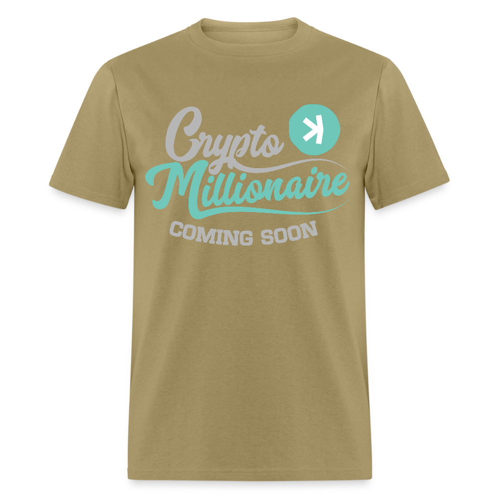 Crypto Millionaire Coming Soon Kaspa Logo - khaki