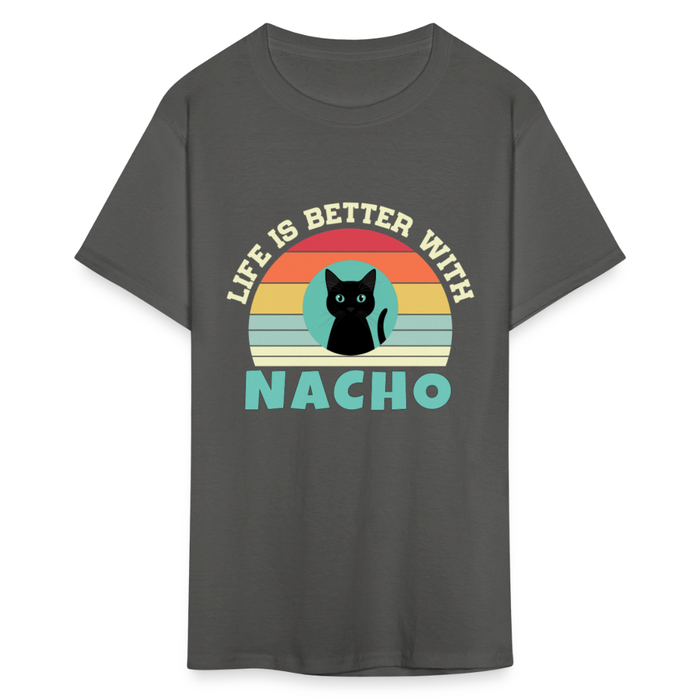 Life is better with Nacho T-shirt - charcoal