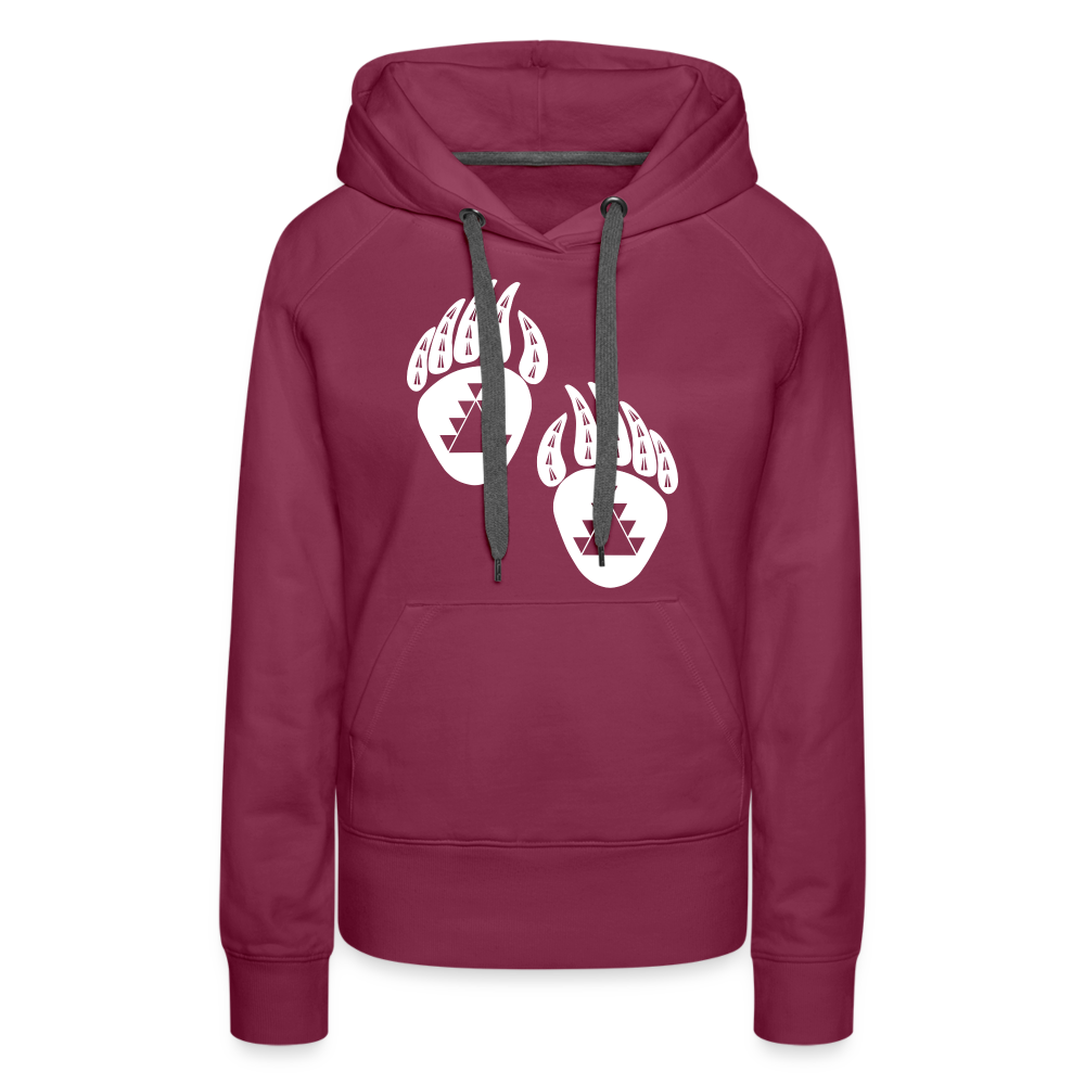 Bear Claws Women’s Premium Hoodie - burgundy