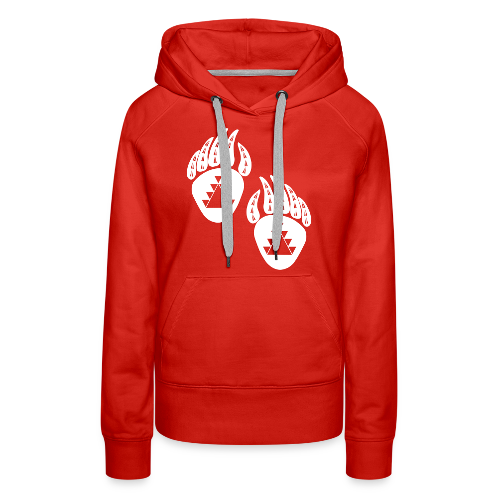 Bear Claws Women’s Premium Hoodie - red