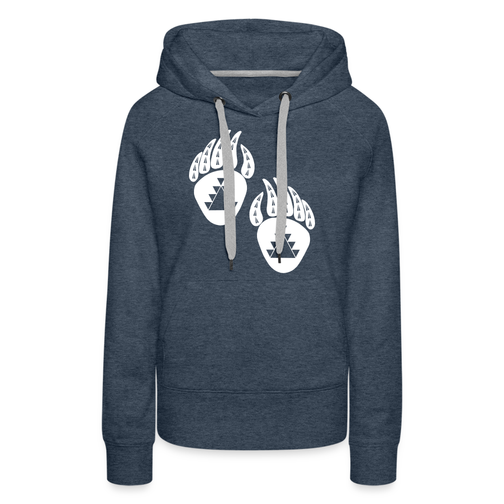 Bear Claws Women’s Premium Hoodie - heather denim