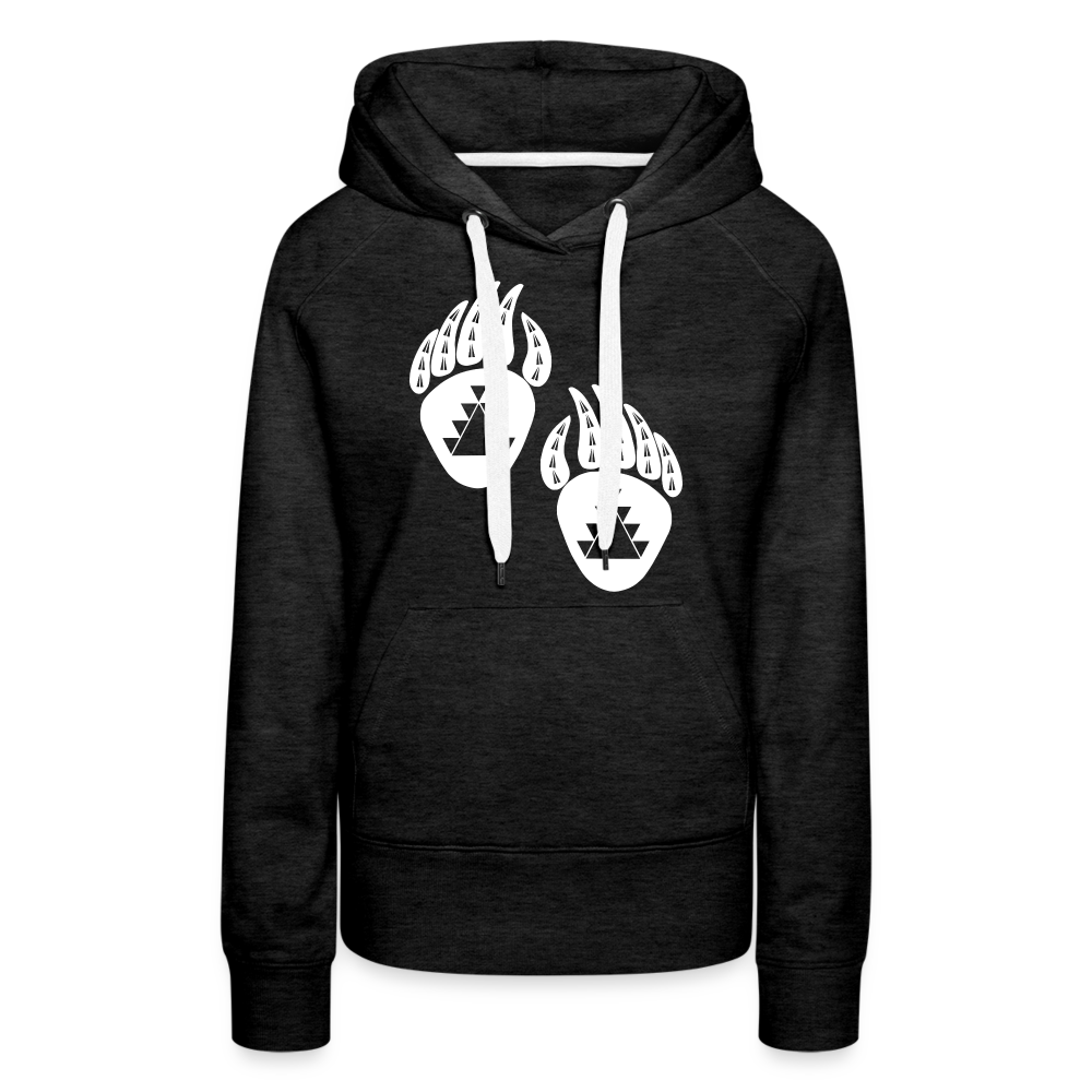 Bear Claws Women’s Premium Hoodie - charcoal grey