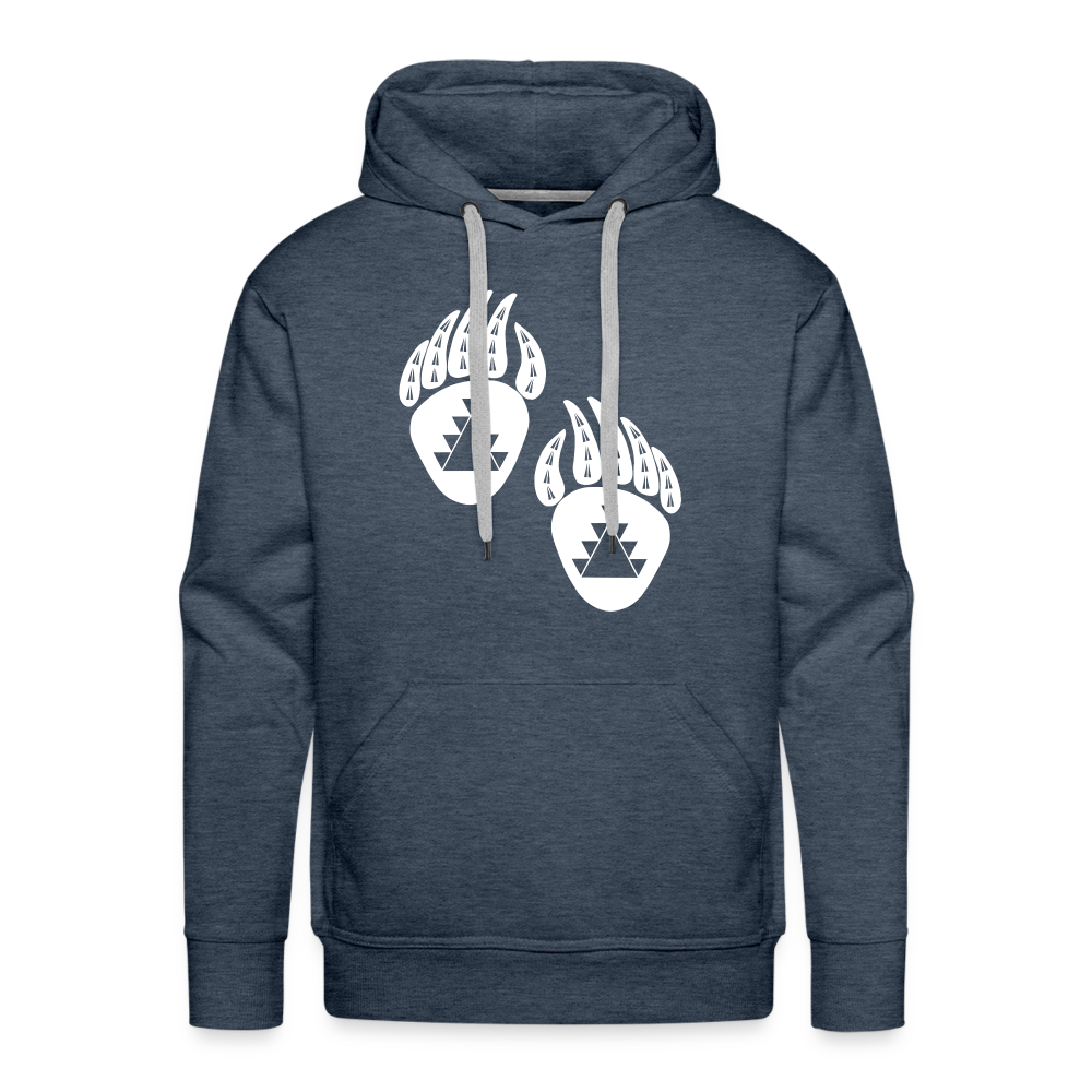Bear Claws Men’s Premium Hoodie - heather denim