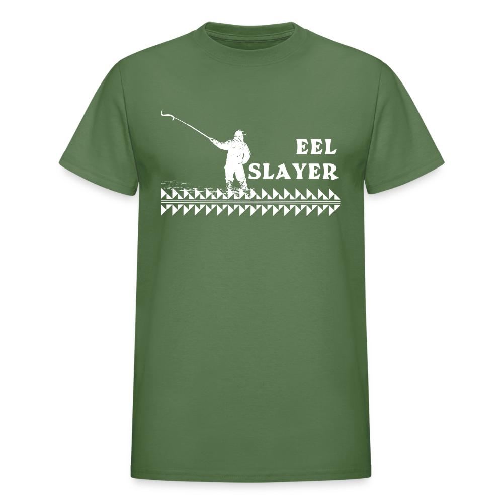 Eel Slayer Ultra Cotton Adult T-Shirt - military green
