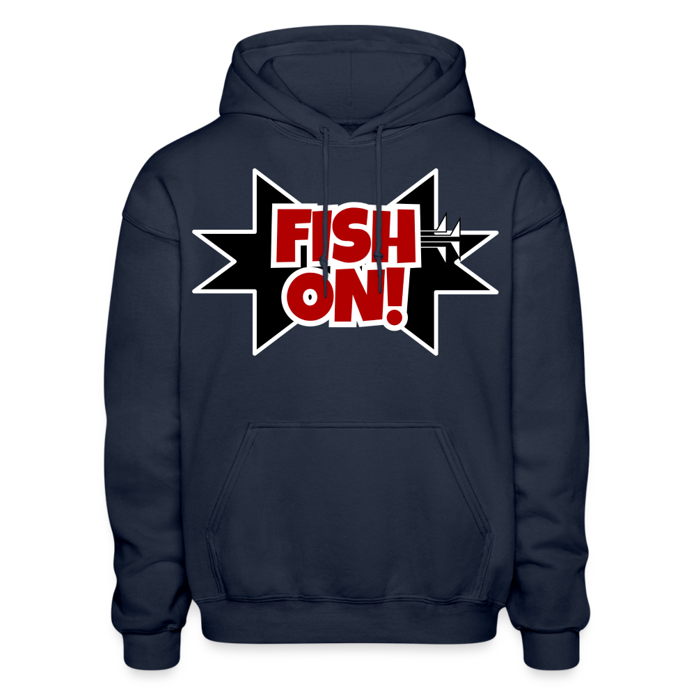 FISH ON! Gildan Heavy Blend Adult Hoodie - navy