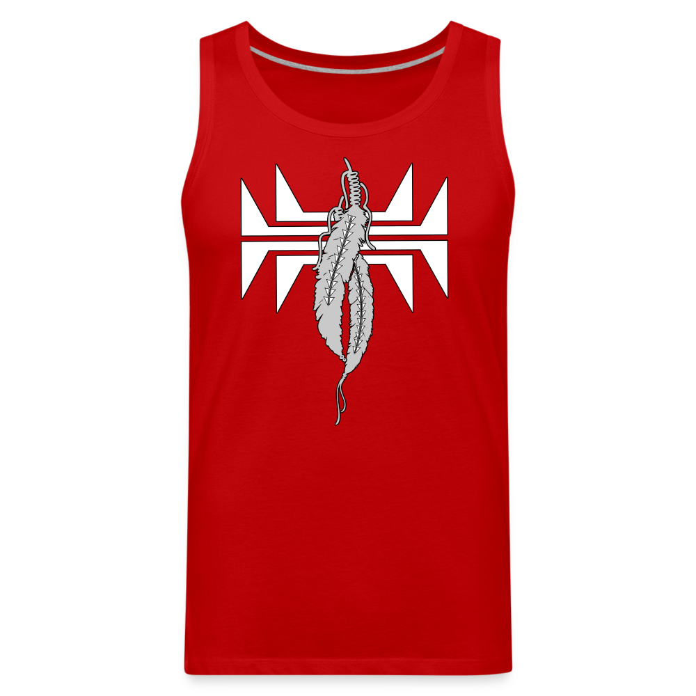 Frog Feathers Men’s Premium Tank - red