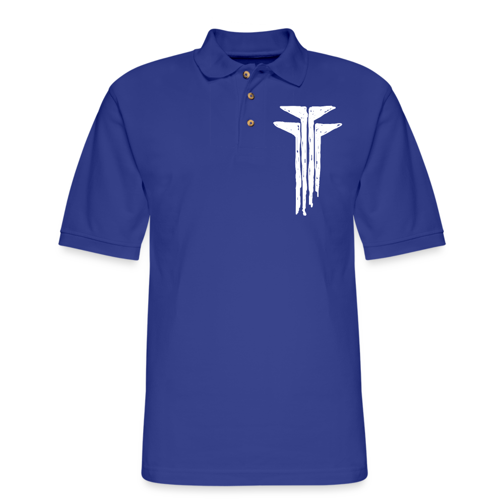 Frog Foot Men's Pique Polo Shirt - royal blue