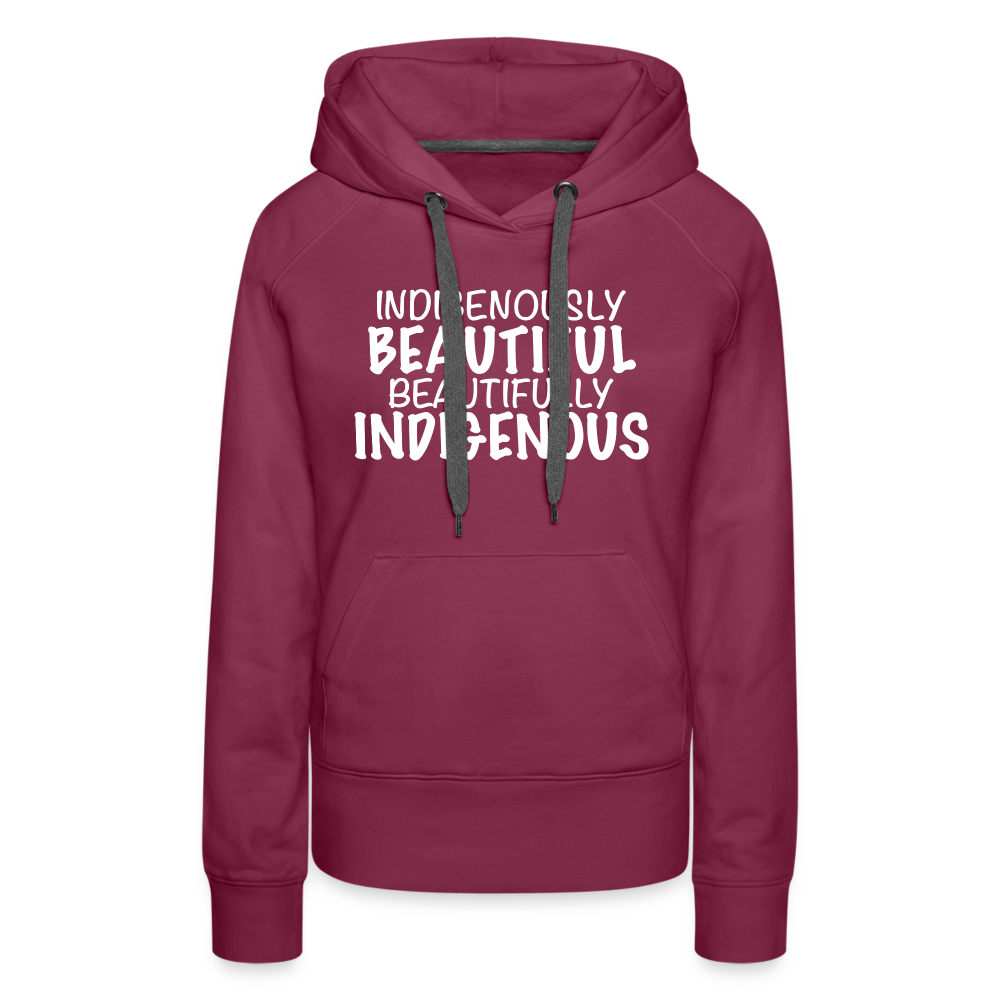 Indigenously Beautiful Women’s Premium Hoodie - burgundy