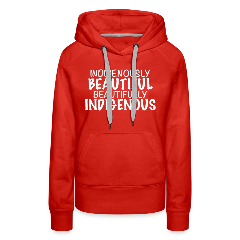 Indigenously Beautiful Women’s Premium Hoodie - red