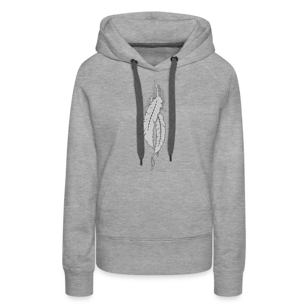 Just Feathers Women’s Premium Hoodie - heather grey