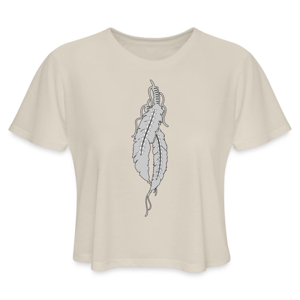 Just Feathers Women's Cropped T-Shirt - dust