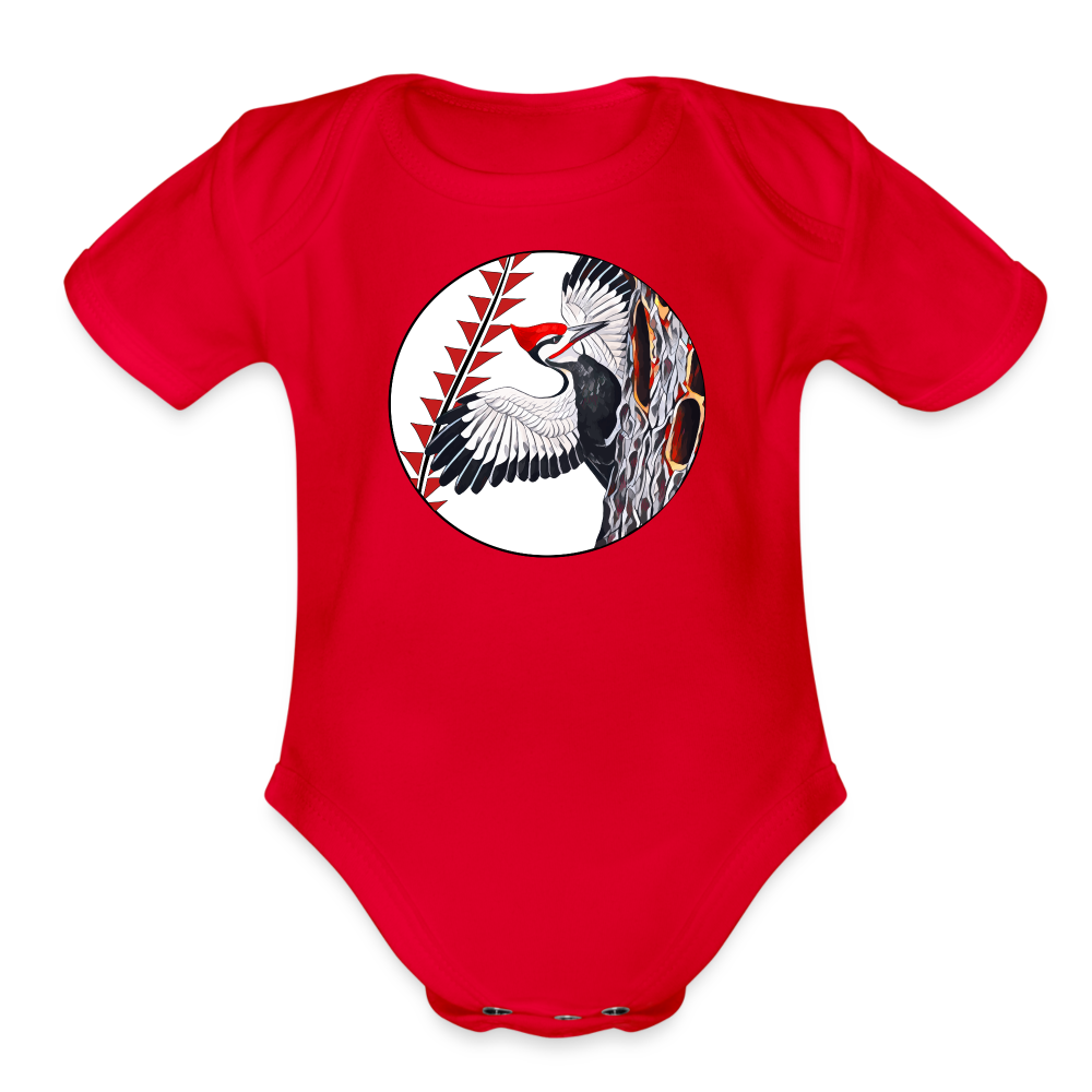 Kokonew Short Sleeve Baby Bodysuit - red