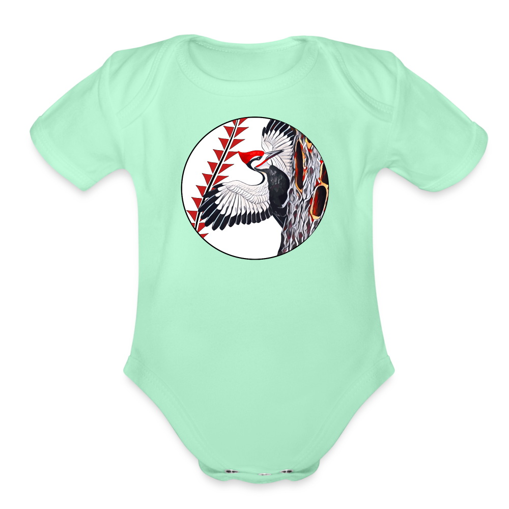 Kokonew Short Sleeve Baby Bodysuit - light mint