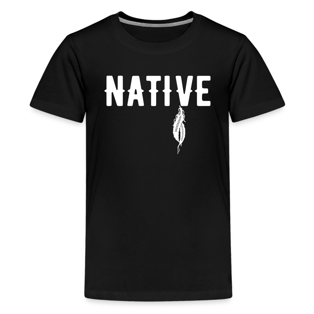 Native Feathers Kids' Premium T-Shirt - black