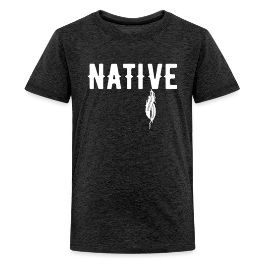 Native Feathers Kids' Premium T-Shirt - charcoal grey