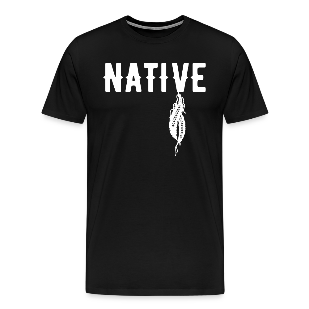 Native Feather Men's Premium T-Shirt - black