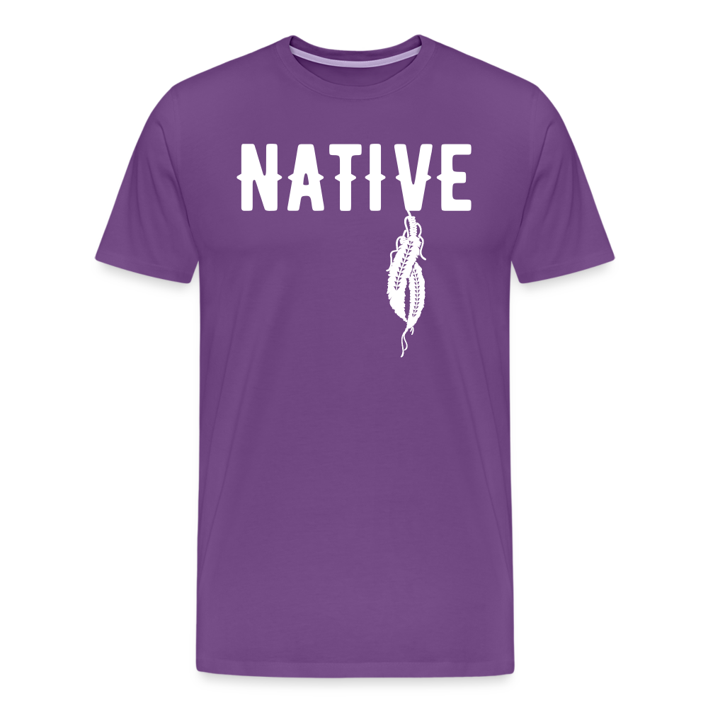 Native Feather Men's Premium T-Shirt - purple