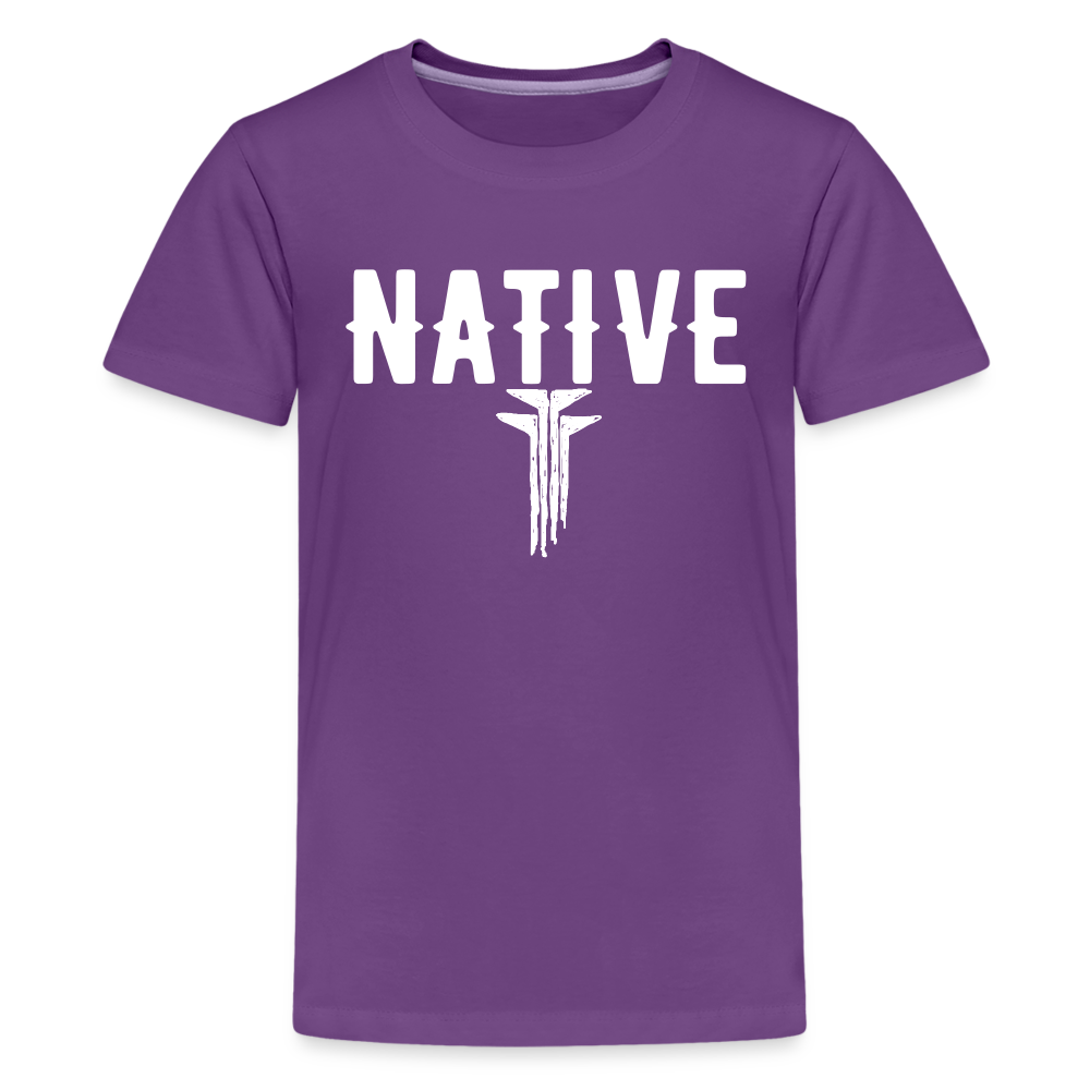 Native Frogs Sketch Kids' Premium T-Shirt - purple