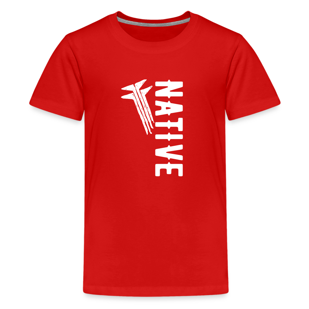 Native Frogs Slanted Kids' Premium T-Shirt - red