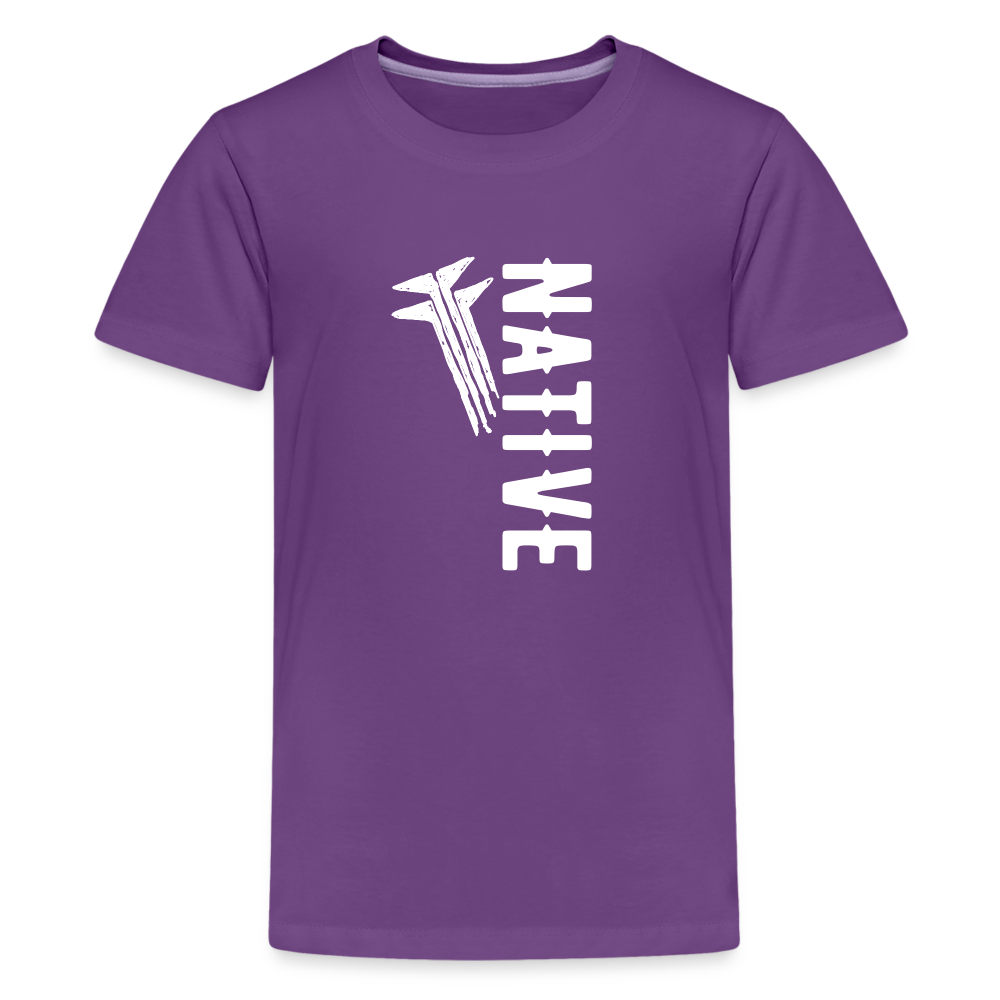 Native Frogs Slanted Kids' Premium T-Shirt - purple