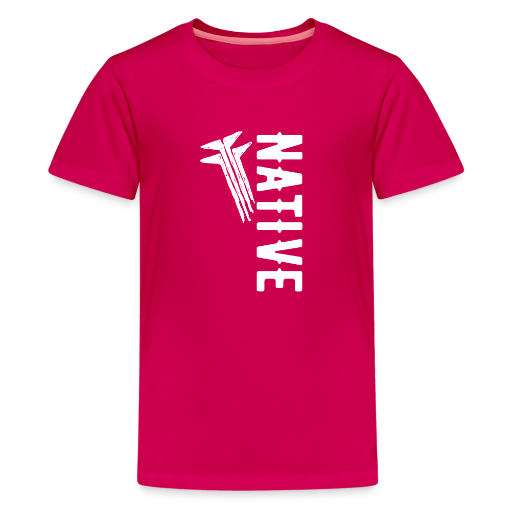 Native Frogs Slanted Kids' Premium T-Shirt - dark pink