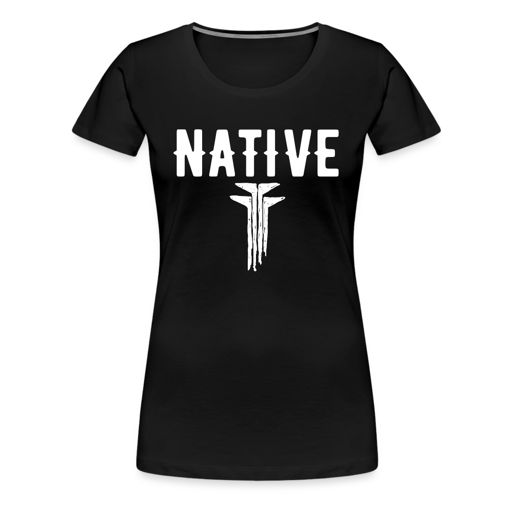 Native Frogs Sketch Women’s Premium T-Shirt - black