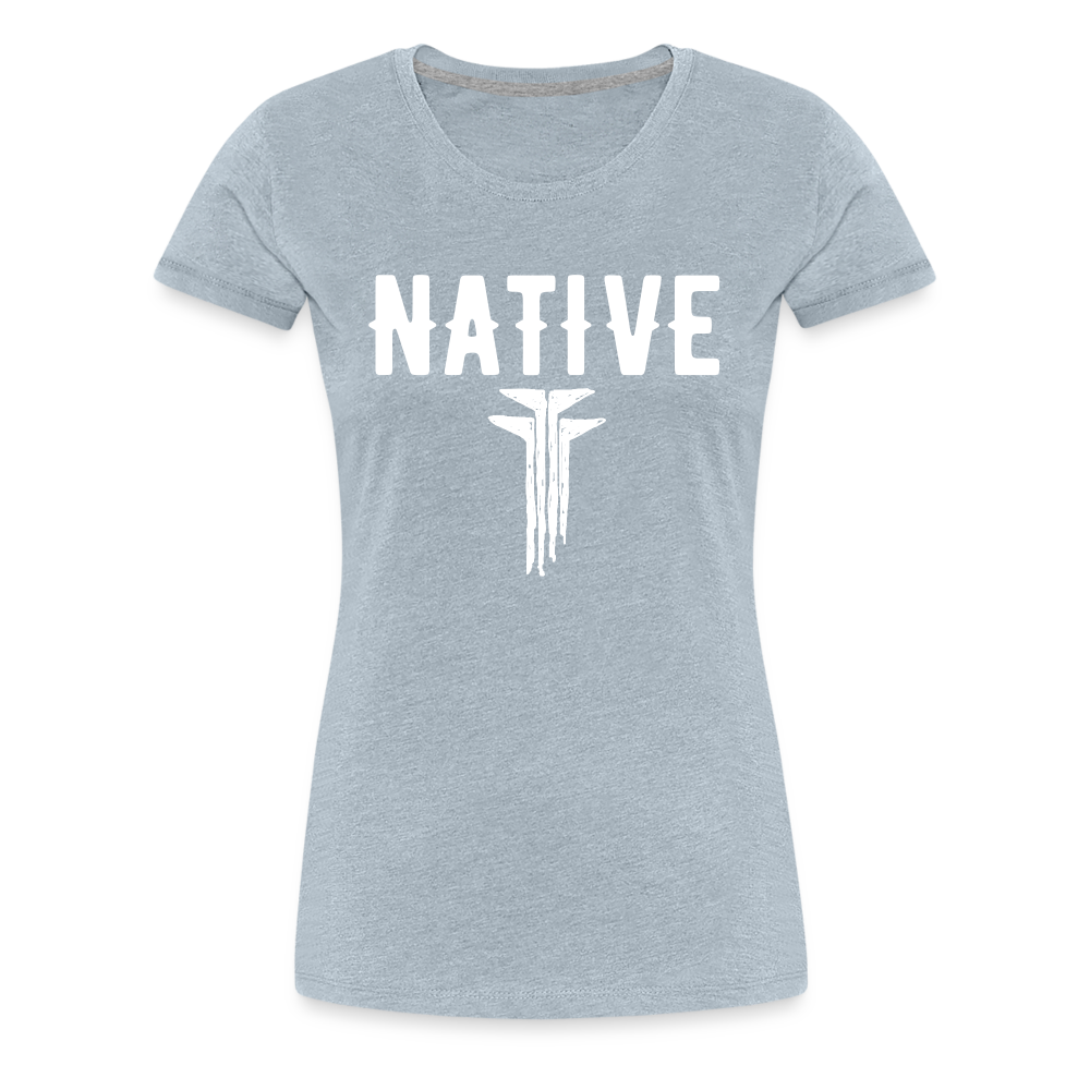 Native Frogs Sketch Women’s Premium T-Shirt - heather ice blue