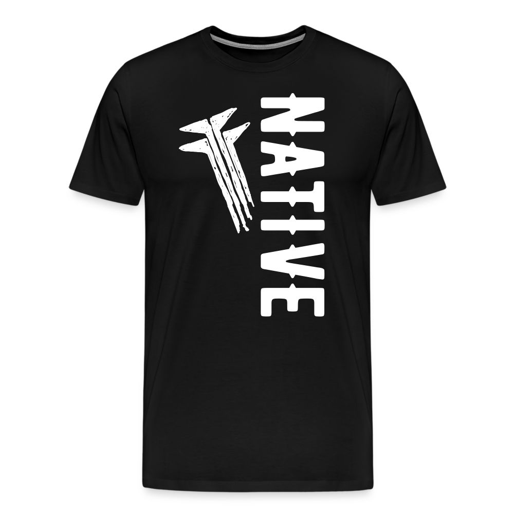 Native Frogs Slanted Men's Premium T-Shirt - black