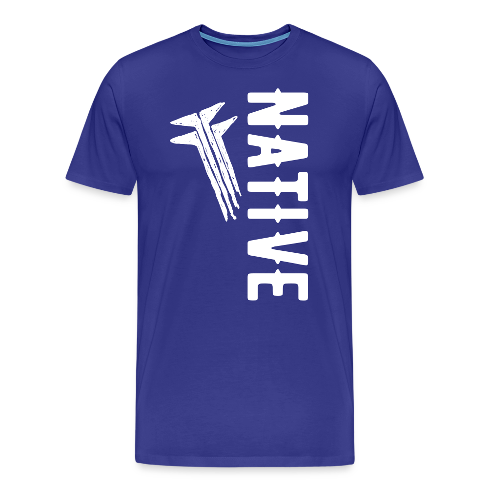 Native Frogs Slanted Men's Premium T-Shirt - royal blue