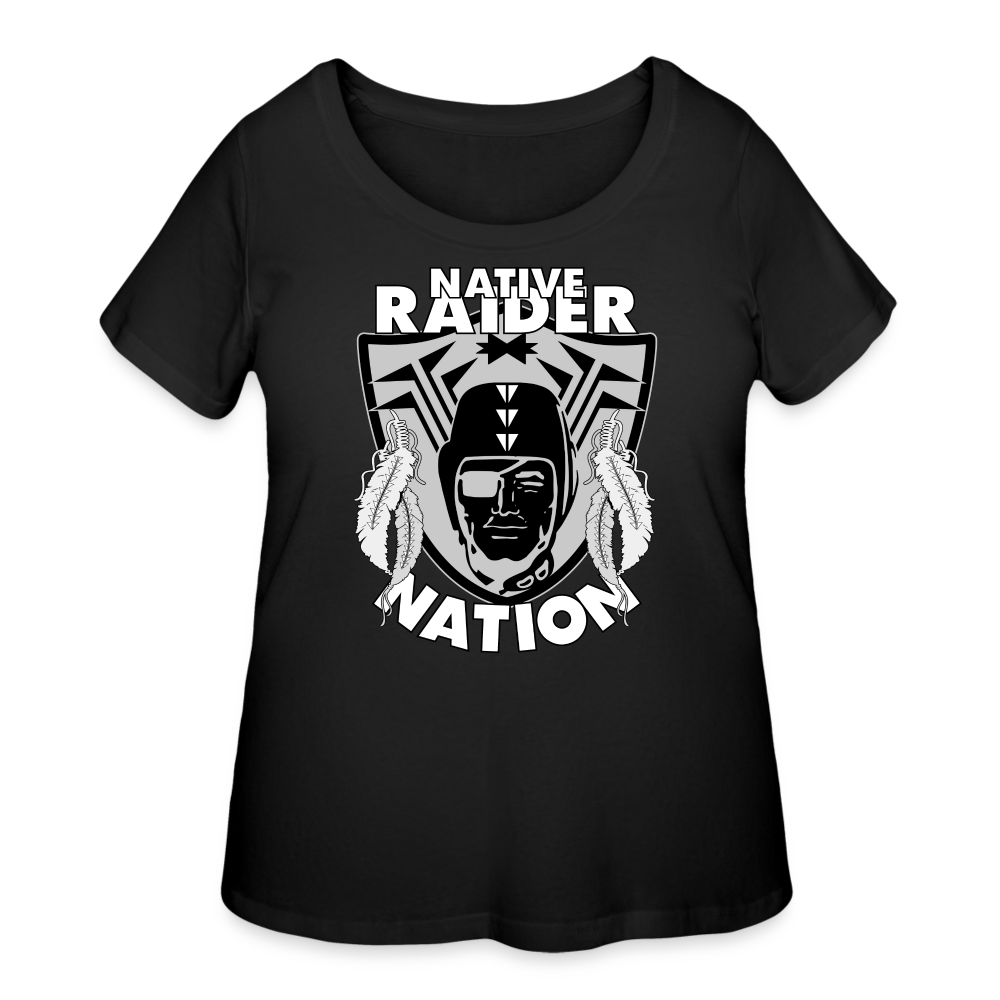 Native Raider Women’s Curvy T-Shirt - black