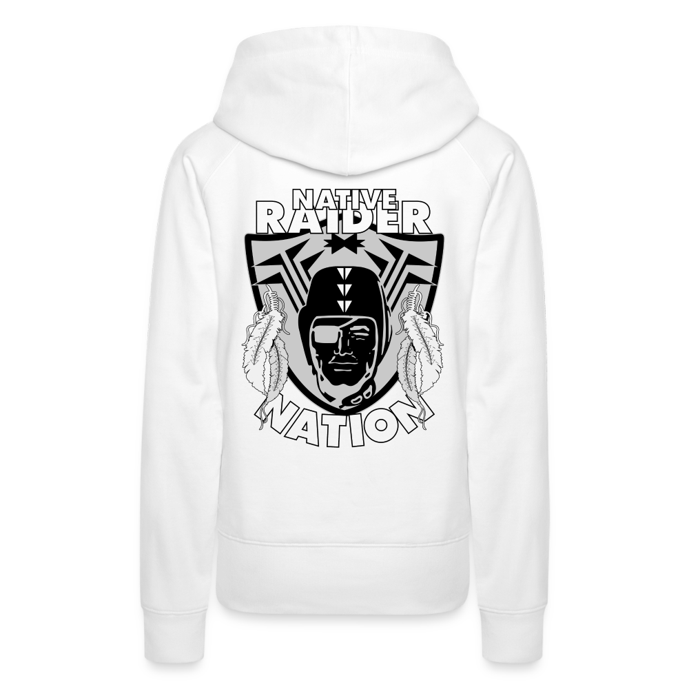 Native Raider Women’s Premium Hoodie - white