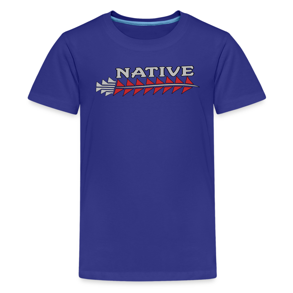 Native Sturgeon Horizontal Kids' Premium T-Shirt - royal blue