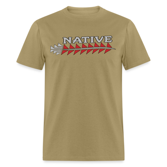 Native Sturgeon Horizontal Unisex Classic T-Shirt - khaki