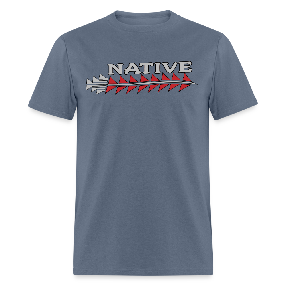Native Sturgeon Horizontal Unisex Classic T-Shirt - denim