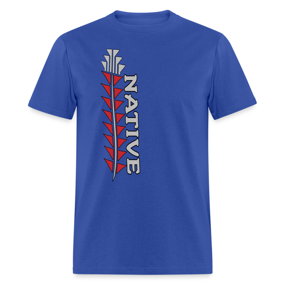 Native Sturgeon Vertical Unisex Classic T-Shirt - royal blue